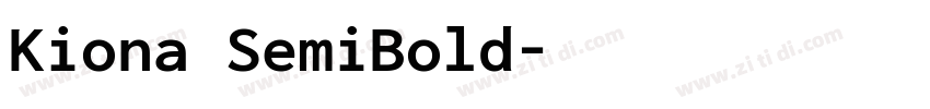 Kiona SemiBold字体转换